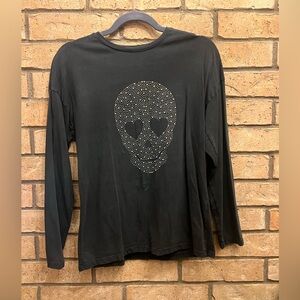 Rhinestone skull Zara shirt